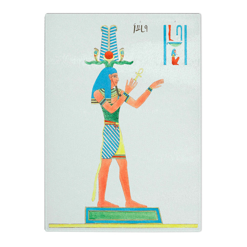 Tempered Glass Sobek by J.F. Champollion Chopping Board, 28.5 cm x 39 cm