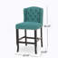 Ensemble de 2 tabourets de comptoir à oreilles capitonnés en tissu, bleu sarcelle, 2-1256796532-1256796534
