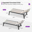 Structure d'extérieur surdimensionnée en aluminium pour chaise longue de piscine avec table d'appoint et roues-1454203797