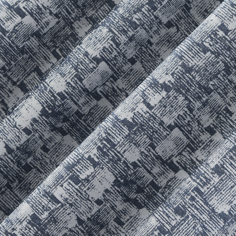 Osaka Blue Cotton Blend Blackout Grommet Curtain Panel 50" x 96"