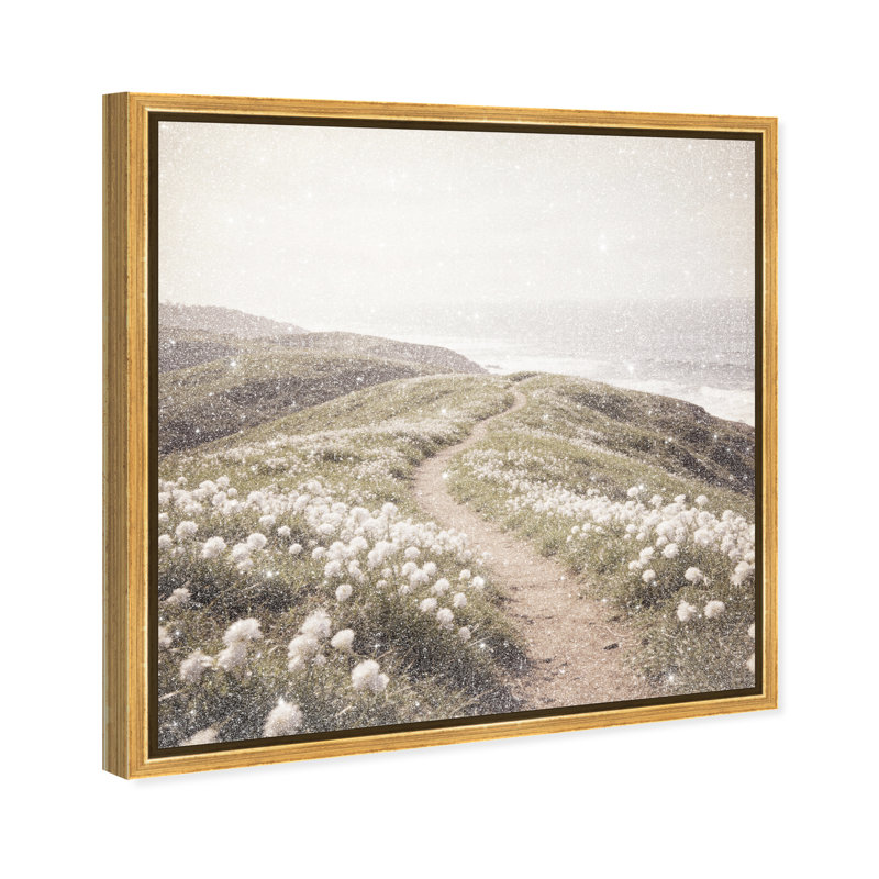 Blooming Path Print by Oliver Gal, 17" H x 17" W, Gold Floater Frame