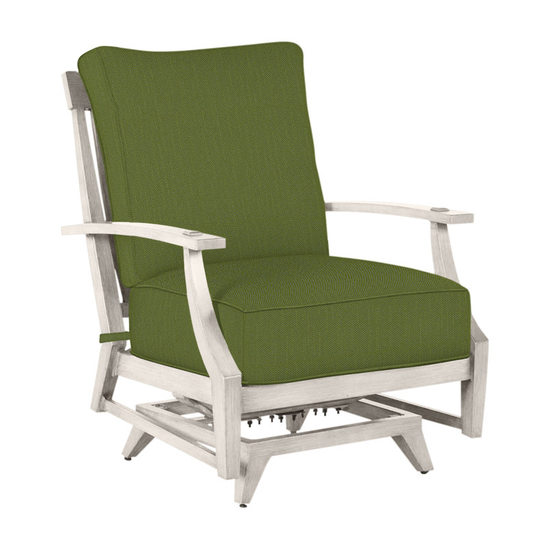 Croquet Patio Chair with Cushions, Welt, Oyster, Linen Forest