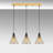 Modern Gold Metal Chandelier, Adjustable Height, 28.3 x 7.9 x 48.8 inches | 3 x E27 Max 40W Sockets | Elegant Design with 22.0 in Diameter Cap | Perfect for Dining Room, Living Room, & Entryway Lighting | IP20 Rating
