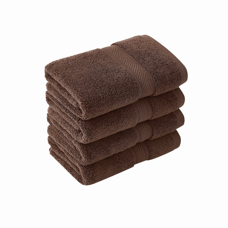 Regal Plush Towel Sets, Bath Towel - 4 Pack, Brown