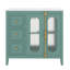 Meuble-lavabo de 36 pouces avec lavabo en céramique, armoire de rangement de salle de bain avec 3 tiroirs, 2 portes et 2 tablettes latérales ouvertes, style rétro-810627611