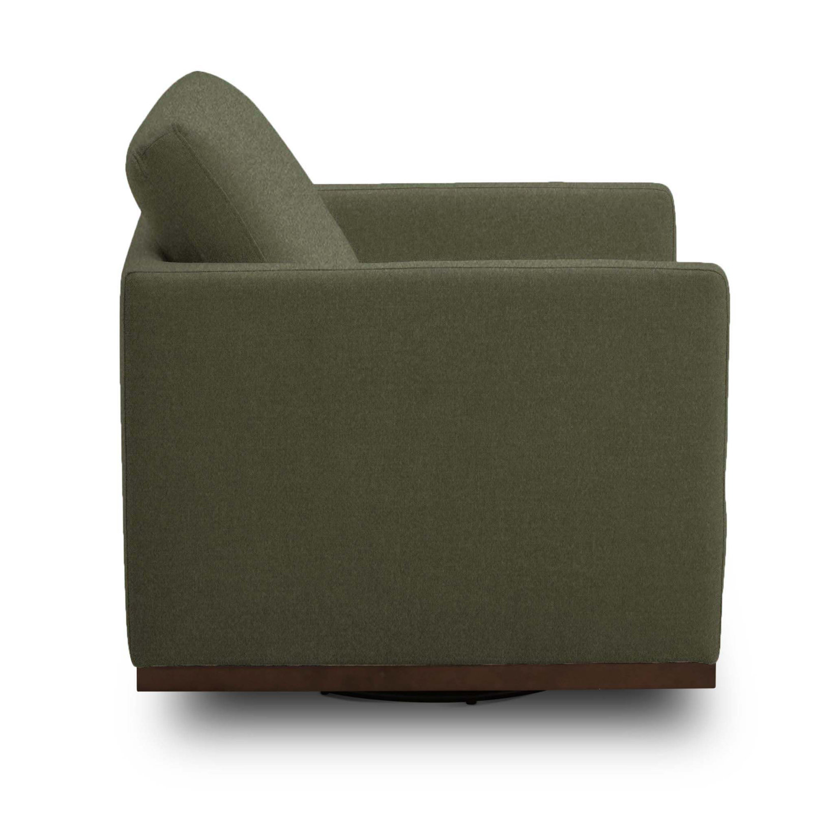 Bobbi Upholstered Swivel Armchair, Vesper Forest Velvet