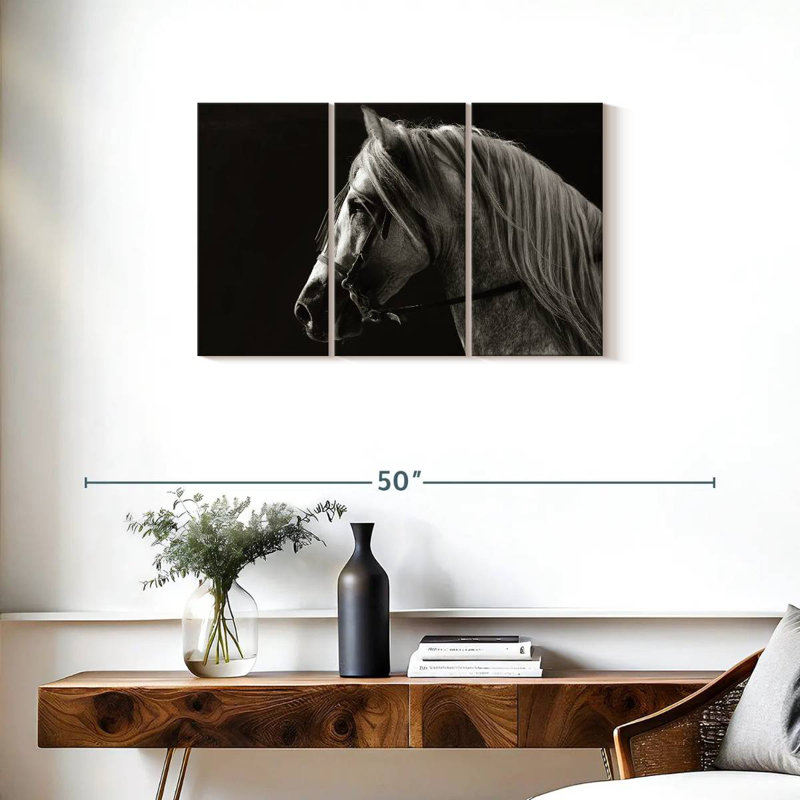 Horse With Long Mane, 20" H x 33" W