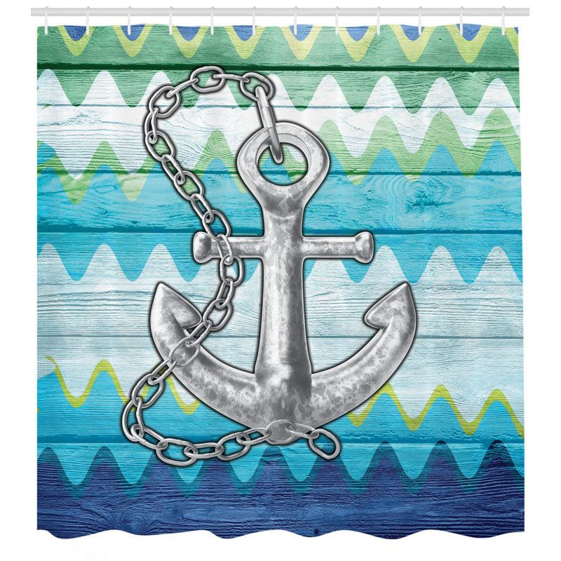 Shower Curtain with Hooks Included, 75" H x 69" W