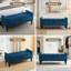Banc de rangement à couvercle rabattable en velours l 47 po-1036628001