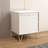 Set of 2 nightstand with Light-Luxury Wall-Mounted Cabinet: 2 Drawers, Bottom support rail, Gold Legs & Handles, 3D Embossed, for Bedroom/Living Room/Office