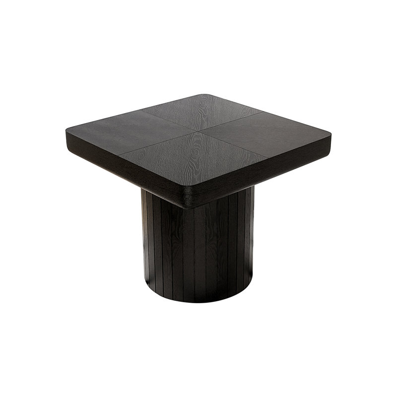 23.6'' Modern Solid Wood Veneer End Table(Only Including Coffee Table)