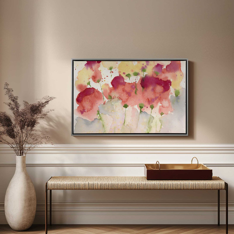 Impression sur toile Burst of Blooms, Chrome poli, H 32,75 po x l 48,75 po