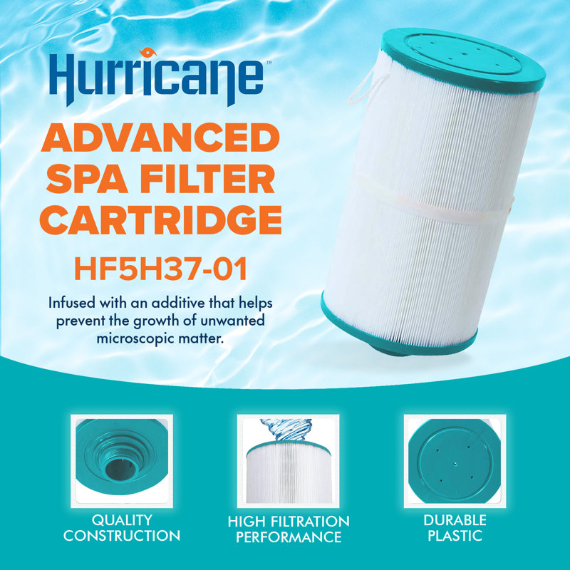 Hurricane 4 Pack Spa Filter Cartridge for Pleatco PFF42TC-P & Unicel 5CH-37