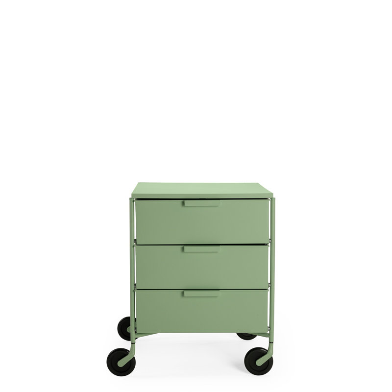 Citterio & Low Pale Green Mobile 3-Drawer Storage Unit