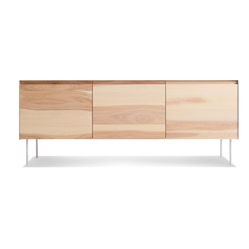 Clad 72'' Sideboard, White/Hickory