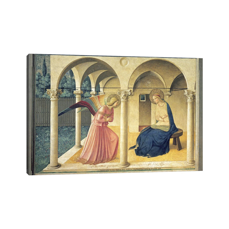 The Annunciation, Convent Of San Marco In Florence, C.1438-45 (Museo Di San Marco) by Fra Angelico - Wrapped Canvas Print