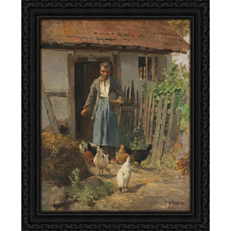 Die Futtertung der Hühner (ca. 1880), H 24 po x l 20 po