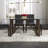 Deiondre Glass Top Solid Wood Base Dining Table