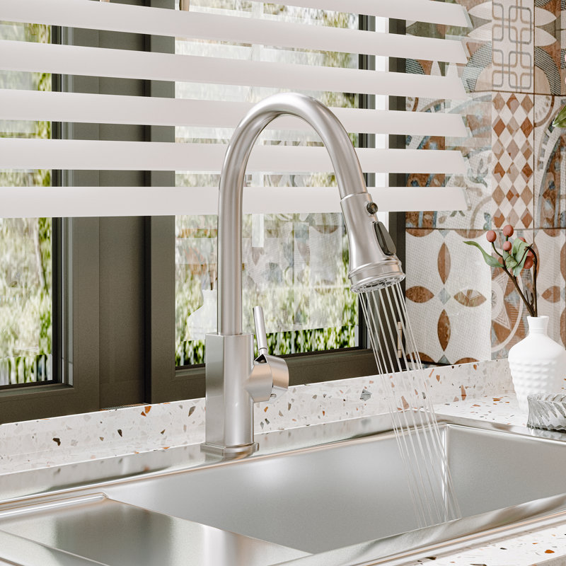 Pull Down Kitchen Faucet, Brushed Nickel