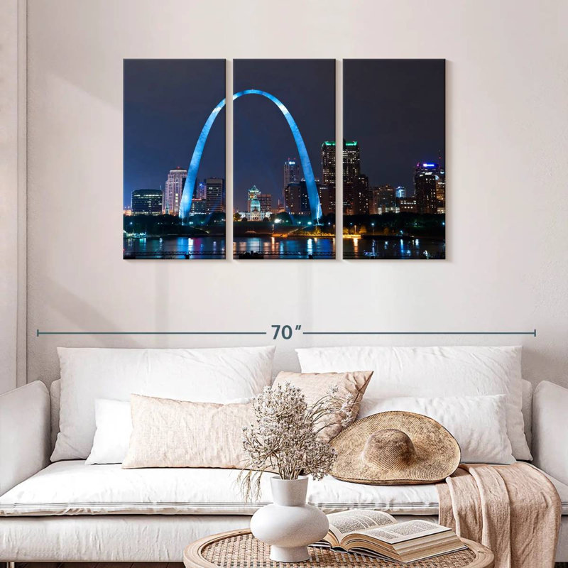 Senne St. Louis, paysage de nuit, H 28 po x l 45 po