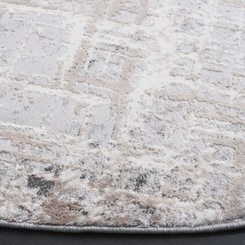 Vogue Performance Abstract Rug, Round 6'7"