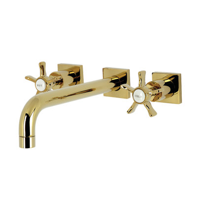 Kingston Brass Hamilton Two-Handle 3-Hole Wall Mount Roman Tub Faucet