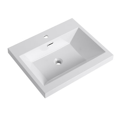 Lavabo de salle de bain 24 "en résine