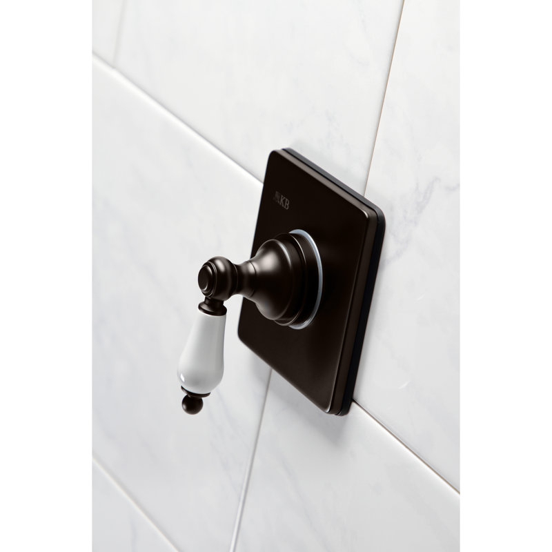 Kingston Brass Single-Handle Wall Mount Three-Way Diverter Valve with Trim Kit, Oil Rubbed Bronze
