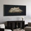 Nuage «Moody Black Modern Minimalist Neutral Artwork» - très grande impression sur toile encadrée-101069299-98126576