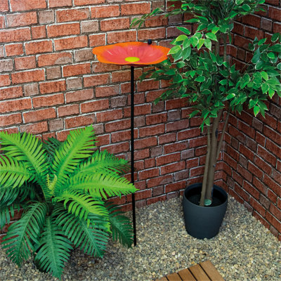 Meranda Metal Single Tier Birdbath