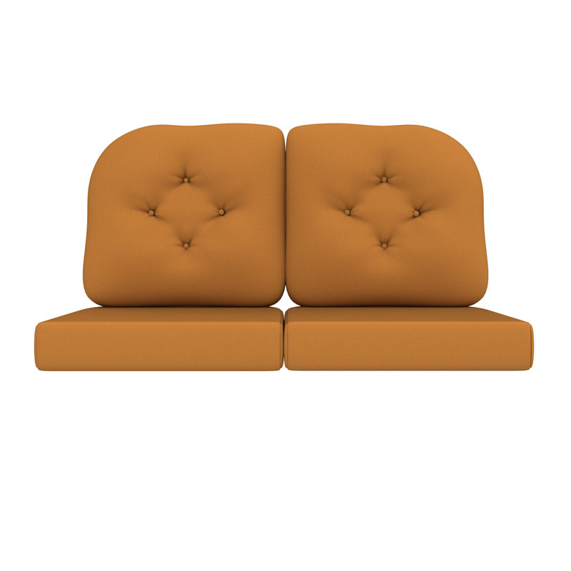 Coussin de causeuse de patio intérieur / extérieur, Orange