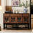 Mid ancient style solid wood sideboard cabinet