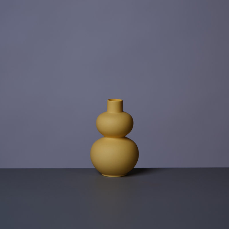 Matte Porcelain Mini Double Lobed Vase