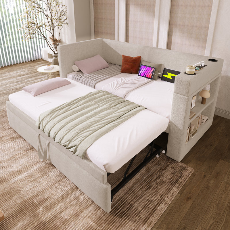 with Trundle, Beige