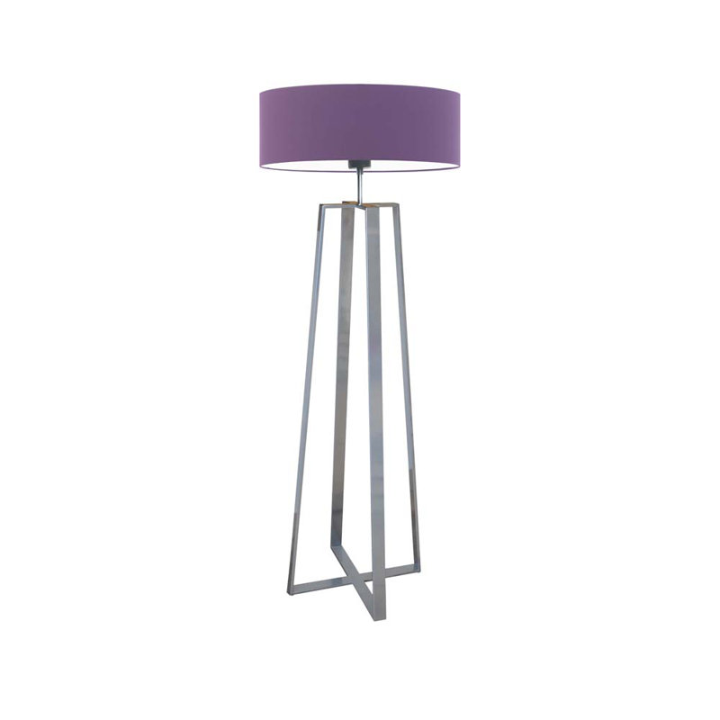 Arnessa 158cm Traditional Floor Lamp, Silver, Violet