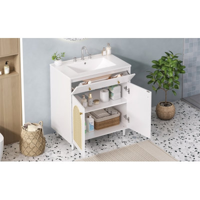 Meuble-lavabo 30 po avec lavabo en céramique