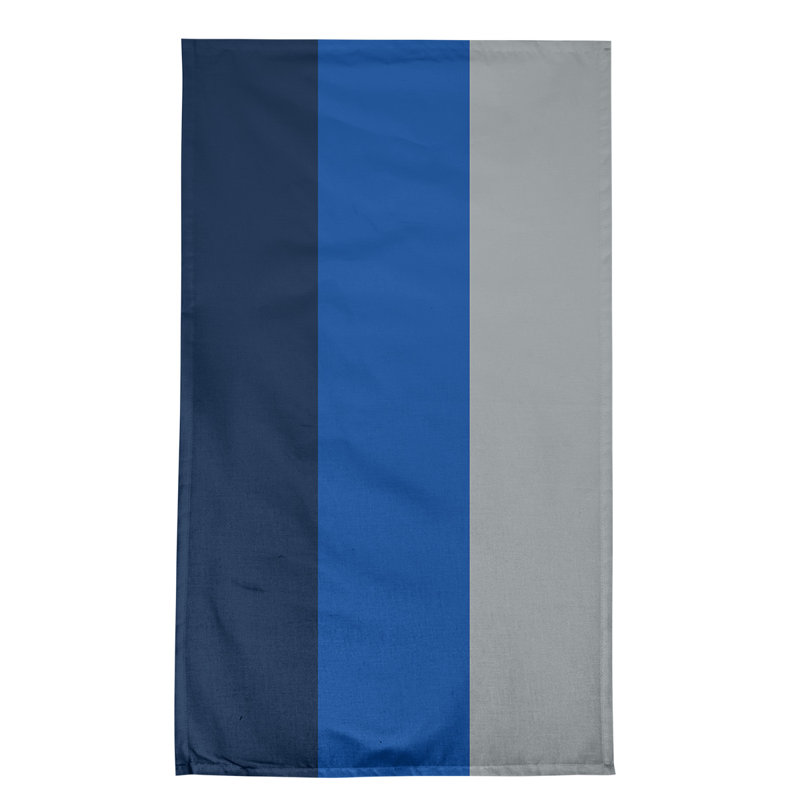 Serviette de thé hockey Anaheim, Polyester sergé, Bleu marine / bleu royal / gris