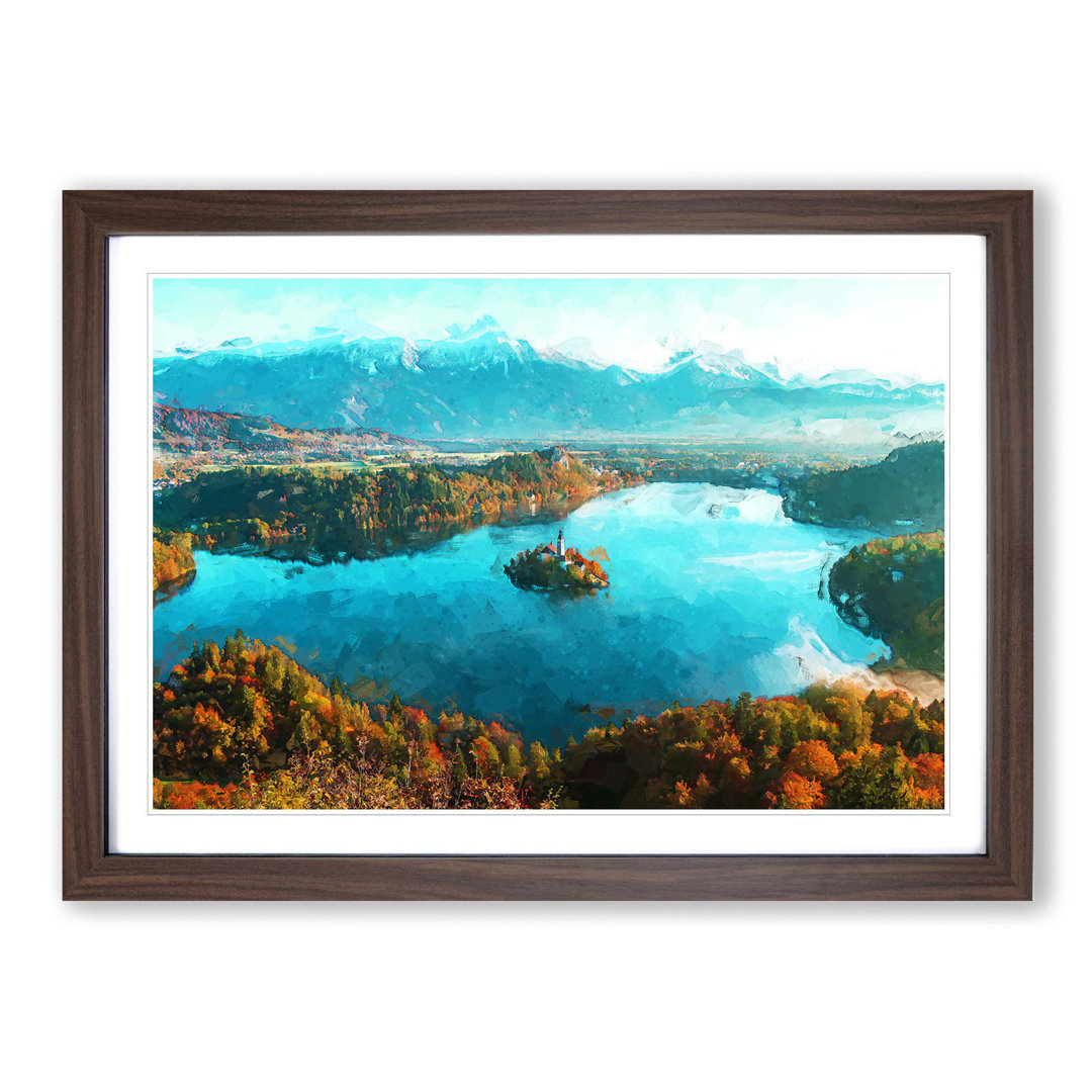 Lake Bled in Slovenia in Abstract - Framed Print