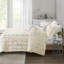 Housse de couette simple / simple TG avec imprimé géométrique doré métallique - microfibre douce, fermeture à boutons, 2 taies décoratives, coussins décoratifs et + literie dorée imprimée, super doux, carré-118754002-118753999