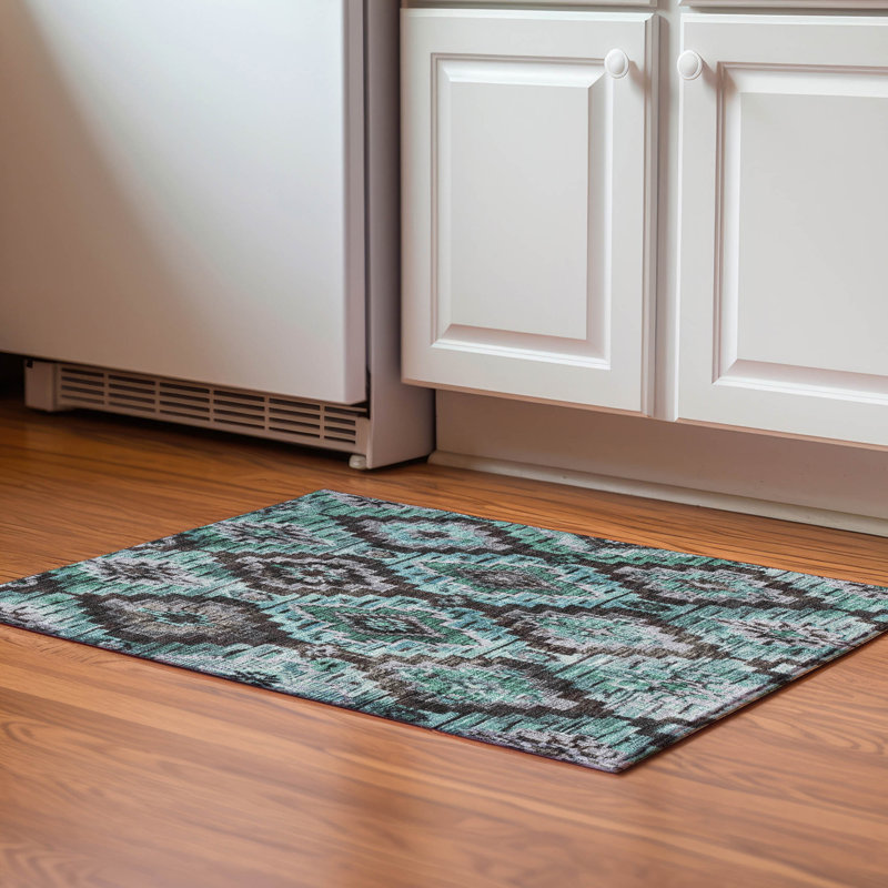Premium Machine Washable Jakiyra AMF1891 Aztec Rug, Rectangle 1'8" x 2'6"