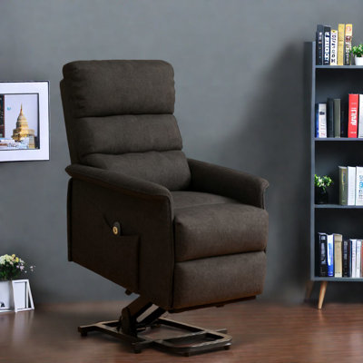Modern Electric Recliner Chair, Black Steel Frame, Comfortable For Home