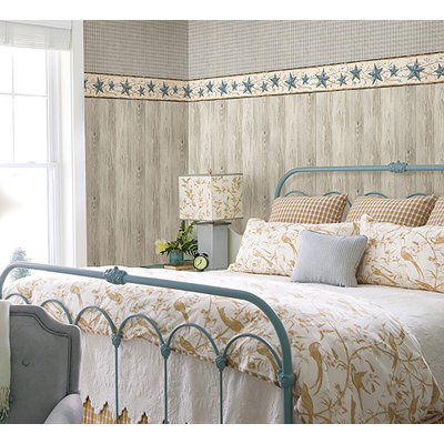 Avalia Heritage Tin 15' x 5.7" Star 3D Embossed Border Wallpaper
