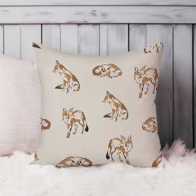 Animals Fox Pattern XI Foxes Pillow Cover