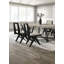 Contemporary Dining Table With Metal Trestle Base