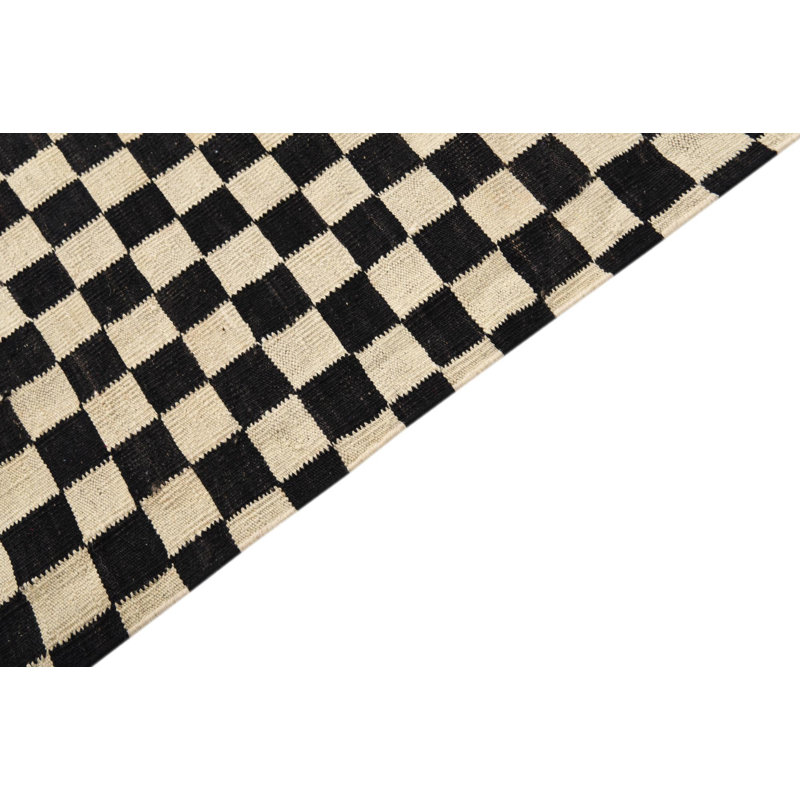 Tapis 8 pièces noir et blanc