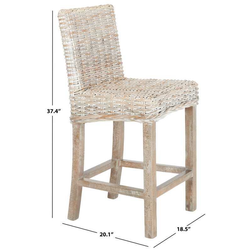 Normandie Bar & Counter Stool, Gray White Wash, Counter Stool (24” Seat Height)