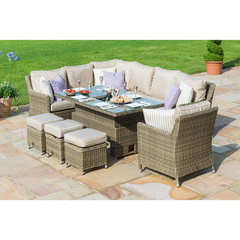 Meinrad 9 Seater Rattan Corner Sofa Set