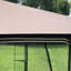 Pavillon de jardin d'extérieur 13 X 10 avec toit ouvrant et filet - cadre en fer brun thermolaqué