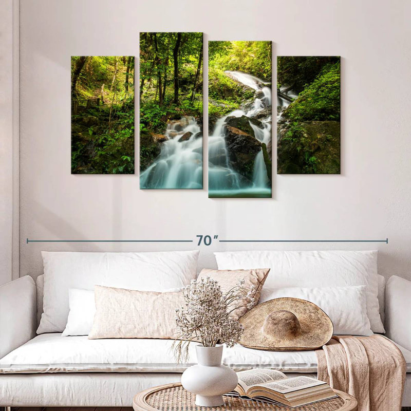 Hidden Rainforest Waterfall, 32" H x 52" W