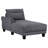 Verona Grey Loose Back Sectional Sofa